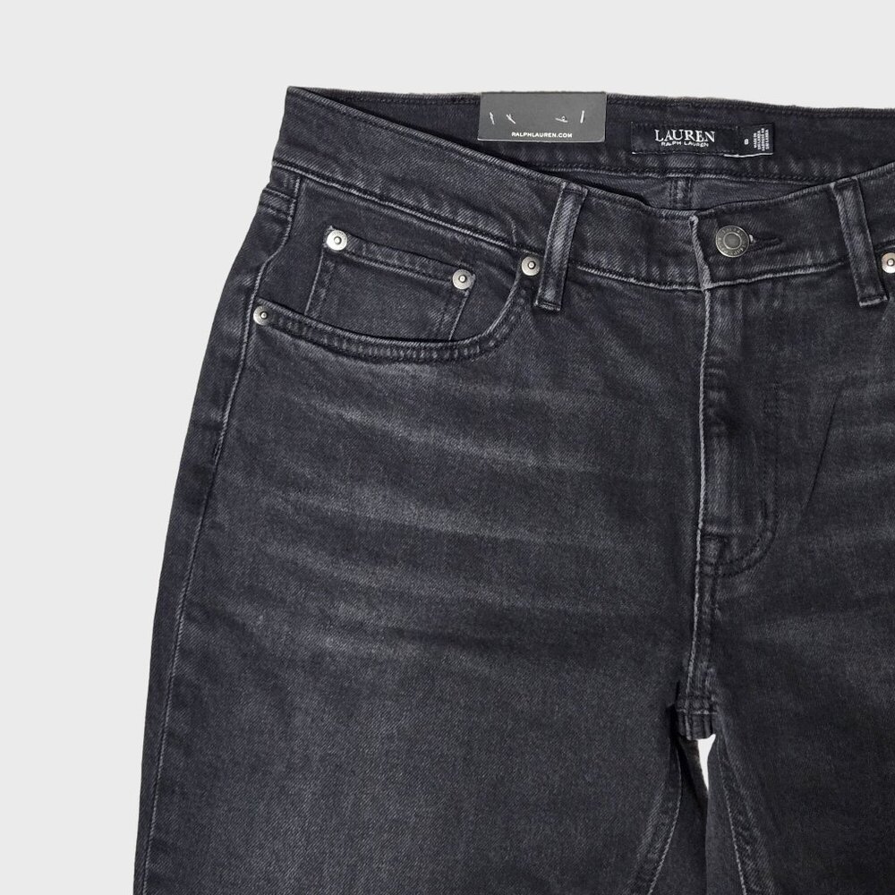 Lauren Ralph Lauren Relaxed Tapered Ankle Jeans Empire Black Wash NWT - Picture 6 of 13